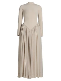 Speck Knit Long-Sleeve Maxi Dress