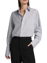 Harly Striped Cotton Button-Front Shirt