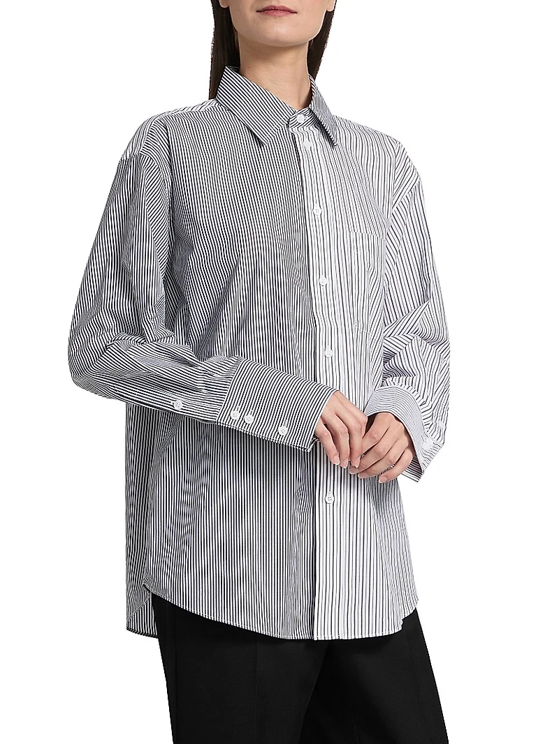 Harly Striped Cotton Button-Front Shirt
