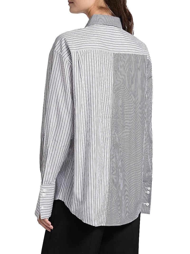 Harly Striped Cotton Button-Front Shirt