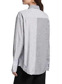 Harly Striped Cotton Button-Front Shirt