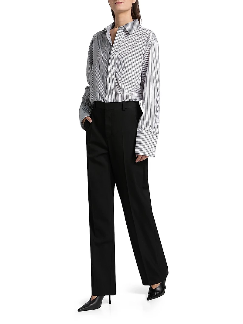 Harly Striped Cotton Button-Front Shirt