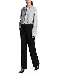 Harly Striped Cotton Button-Front Shirt