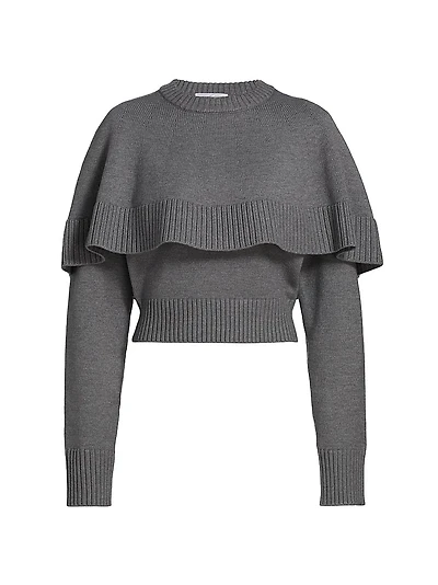 Evian Rib-Knit Overlay Top