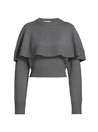Evian Rib-Knit Overlay Top