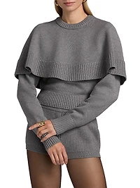 Evian Rib-Knit Overlay Top