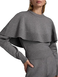 Evian Rib-Knit Overlay Top