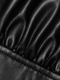 Cindie Faux-Leather Knee-Length Dress