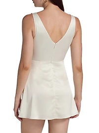 Zenni Satin Minidress