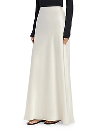 Bella Satin A-Line Maxi Skirt