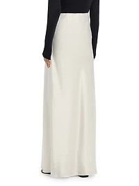 Bella Satin A-Line Maxi Skirt