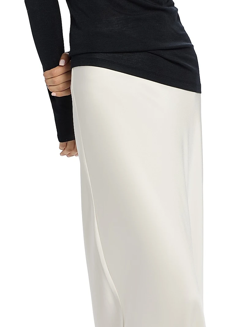 Bella Satin A-Line Maxi Skirt