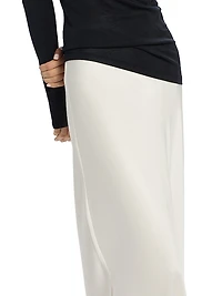 Bella Satin A-Line Maxi Skirt