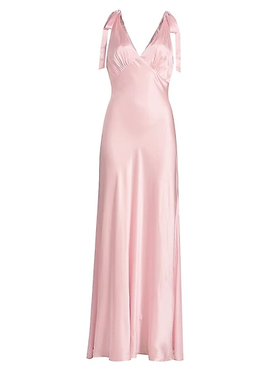 Pernille Silk Tie-Strap Dress