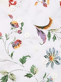 Viola Lace-Trim Linen Top