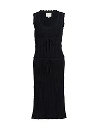 Erin Cotton Knit Top & Midi-Skirt Set