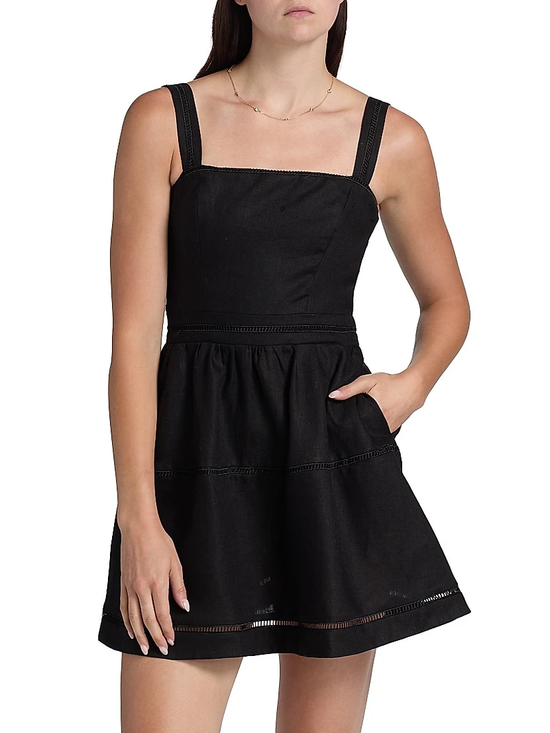 Everett Linen Sleeveless Minidress