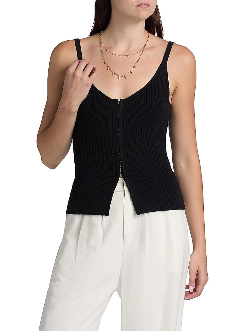 Eloise Cotton-Blend Knit Tank