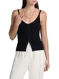 Eloise Cotton-Blend Knit Tank