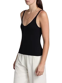 Eloise Cotton-Blend Knit Tank