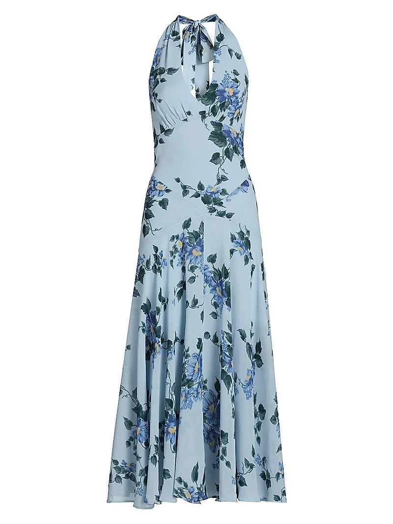 Briony Floral Halterneck Maxi Dress