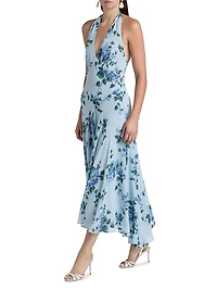 Briony Floral Halterneck Maxi Dress