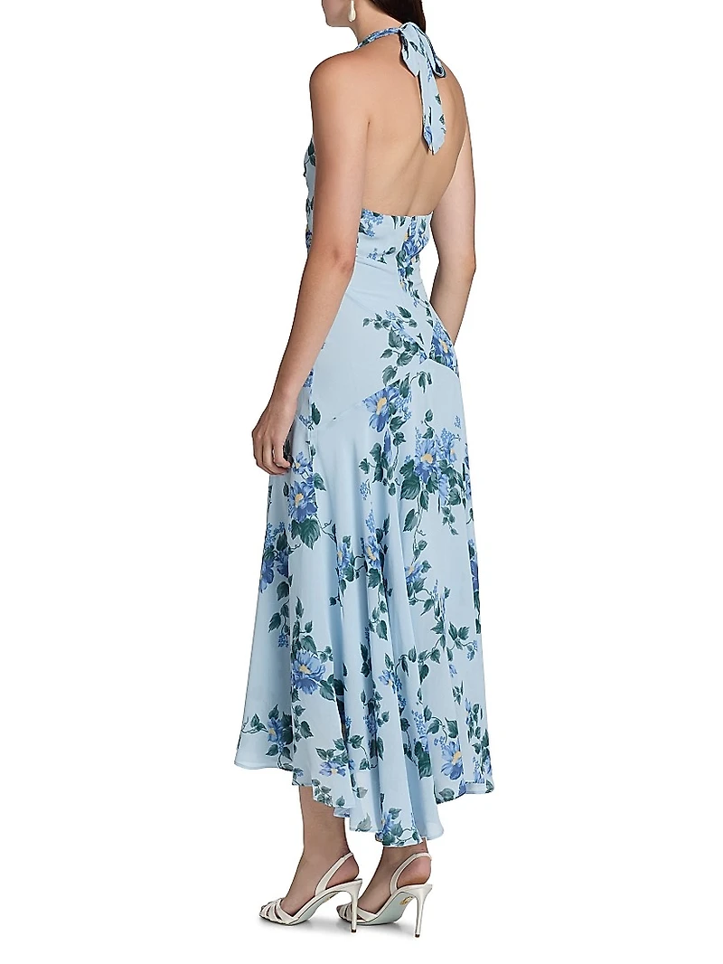 Briony Floral Halterneck Maxi Dress