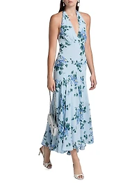Briony Floral Halterneck Maxi Dress