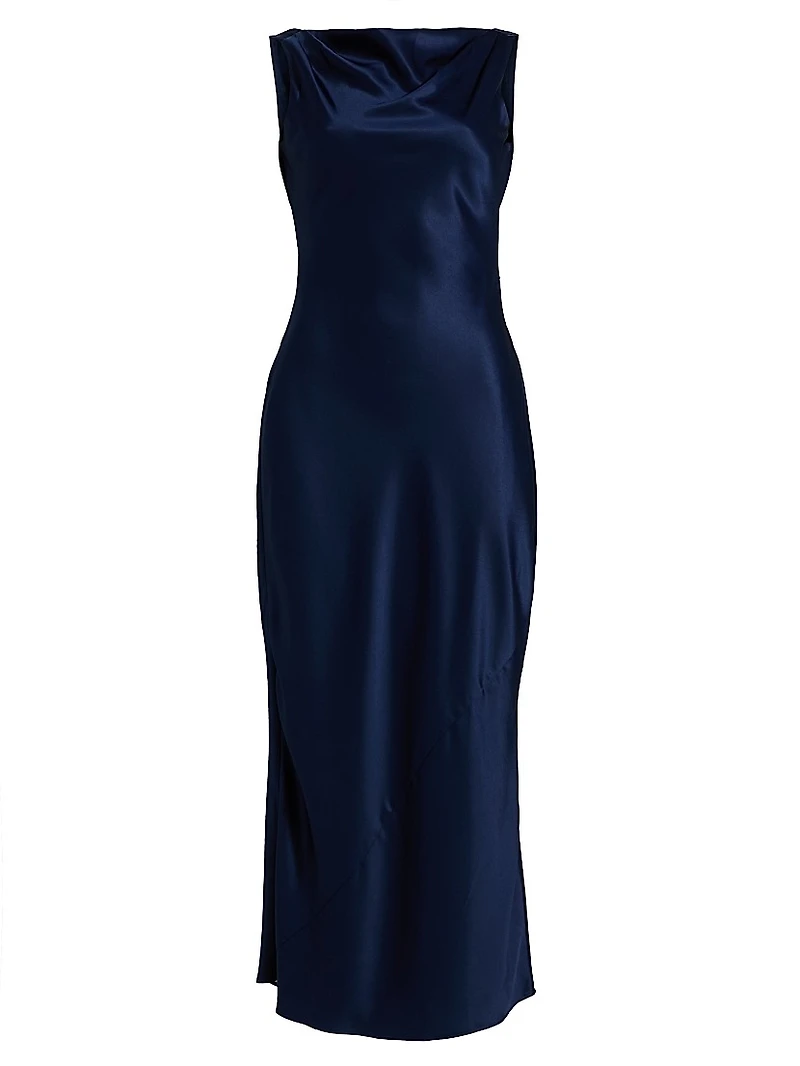 Corey Satin Midi-Dress