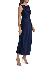 Corey Satin Midi-Dress
