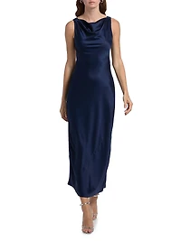 Corey Satin Midi-Dress