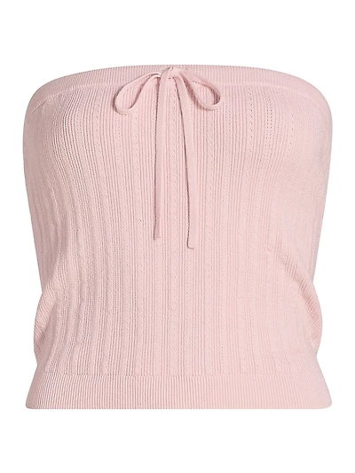 Zazie Knit Cotton-Blend Strapless Top
