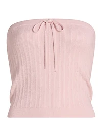 Zazie Knit Cotton-Blend Strapless Top