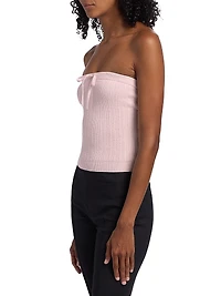 Zazie Knit Cotton-Blend Strapless Top