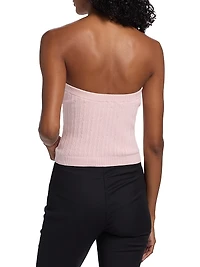 Zazie Knit Cotton-Blend Strapless Top