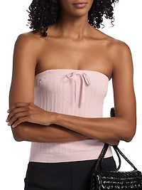 Zazie Knit Cotton-Blend Strapless Top