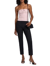 Zazie Knit Cotton-Blend Strapless Top