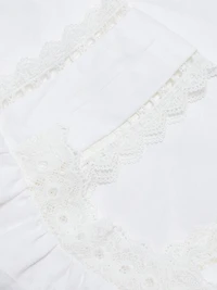 Faye Eyelet-Trim Linen Top