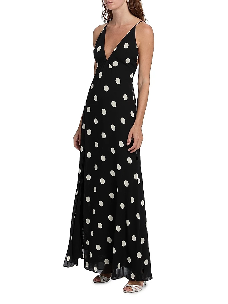 Zani Polka Dot Maxi Dress