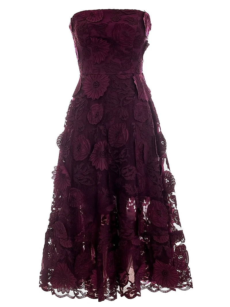 Kailyn Strapless Lace Cocktail Dress