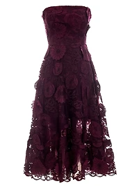 Kailyn Strapless Lace Cocktail Dress