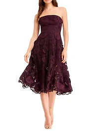 Kailyn Strapless Lace Cocktail Dress