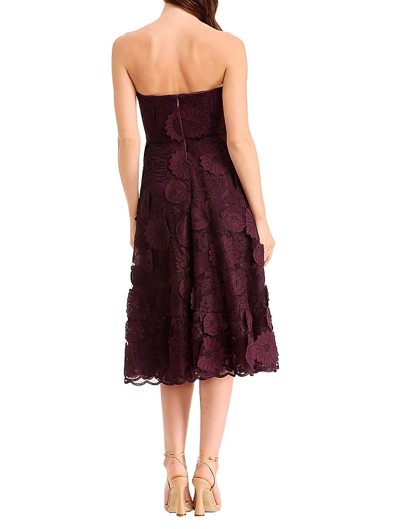 Kailyn Strapless Lace Cocktail Dress