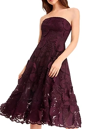 Kailyn Strapless Lace Cocktail Dress