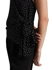 Nila Polka Dot Side-Tie Halterneck Top