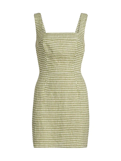 Celosia Gingham Linen Minidress