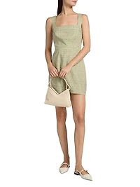 Celosia Gingham Linen Minidress