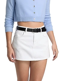 Hazel Low-Rise Denim Miniskirt