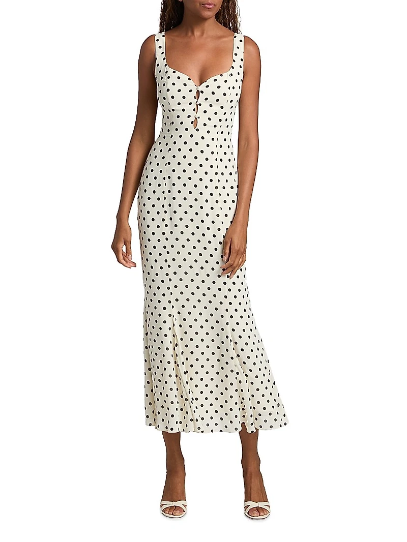 Laine Polka Dot Midi-Dress