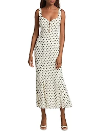 Laine Polka Dot Midi-Dress